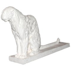 Sculpture Panther in Plaster Limited Edition 45/100 by J.B Vandame, 2015