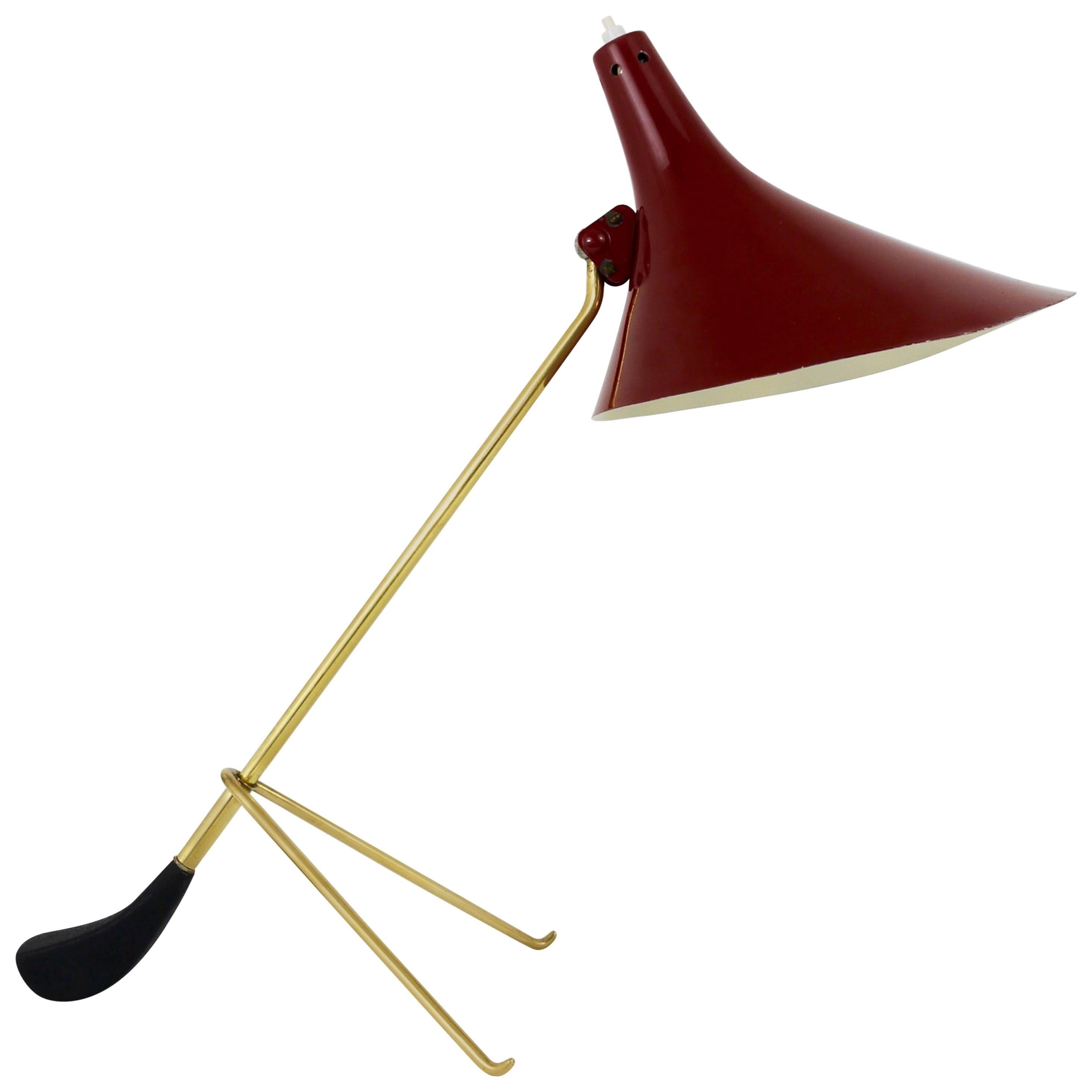 Adjustable Modernist Table Lamp Golf by Rupert Nikoll, Austria, 1950s