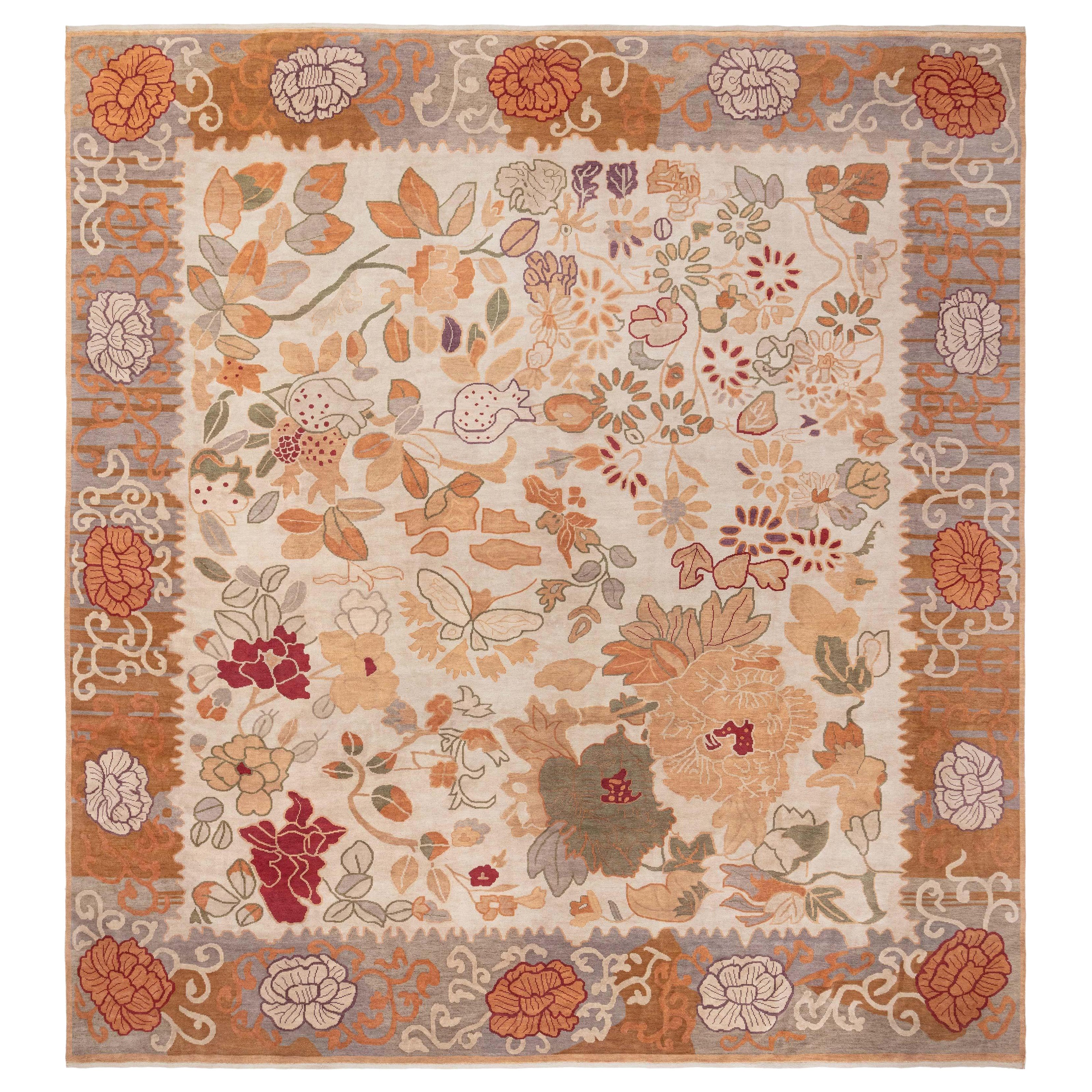 Tapis moderne d'inspiration traditionnelle de Doris Leslie Blau