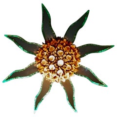 P.Campanella murano glass wall lighting 75 cm unique .Italy
