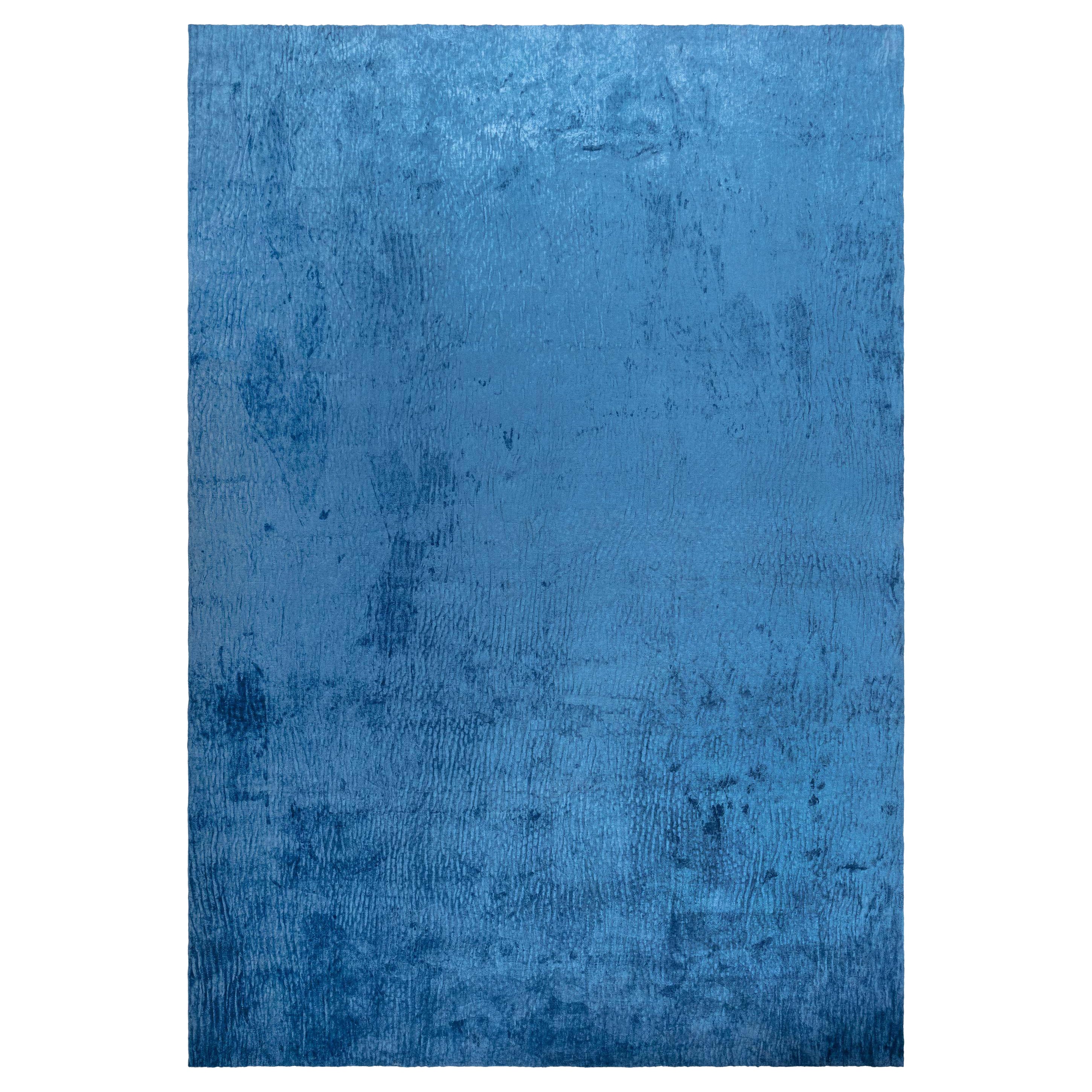Modern Blue Silk Rug by Doris Leslie Blau