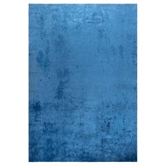 Modern Blue Silk Rug by Doris Leslie Blau