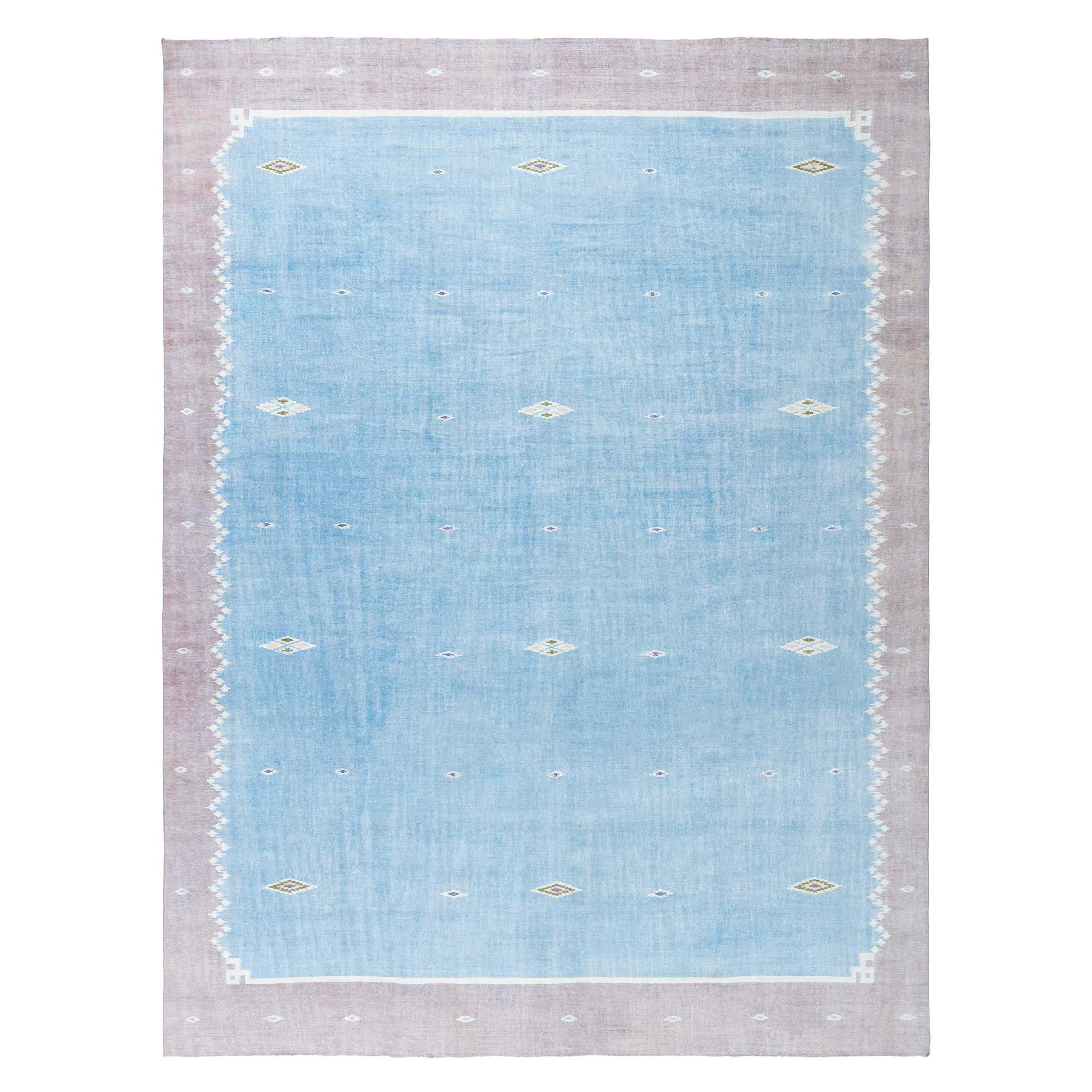 Tapis Dhurrie indien vintage Doris Leslie Blau