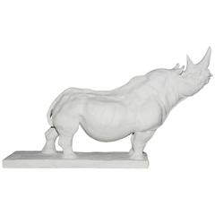 Sculpture Rhinoceros in Plaster Limited Edition 45/100 by J.B Vandame, 2015