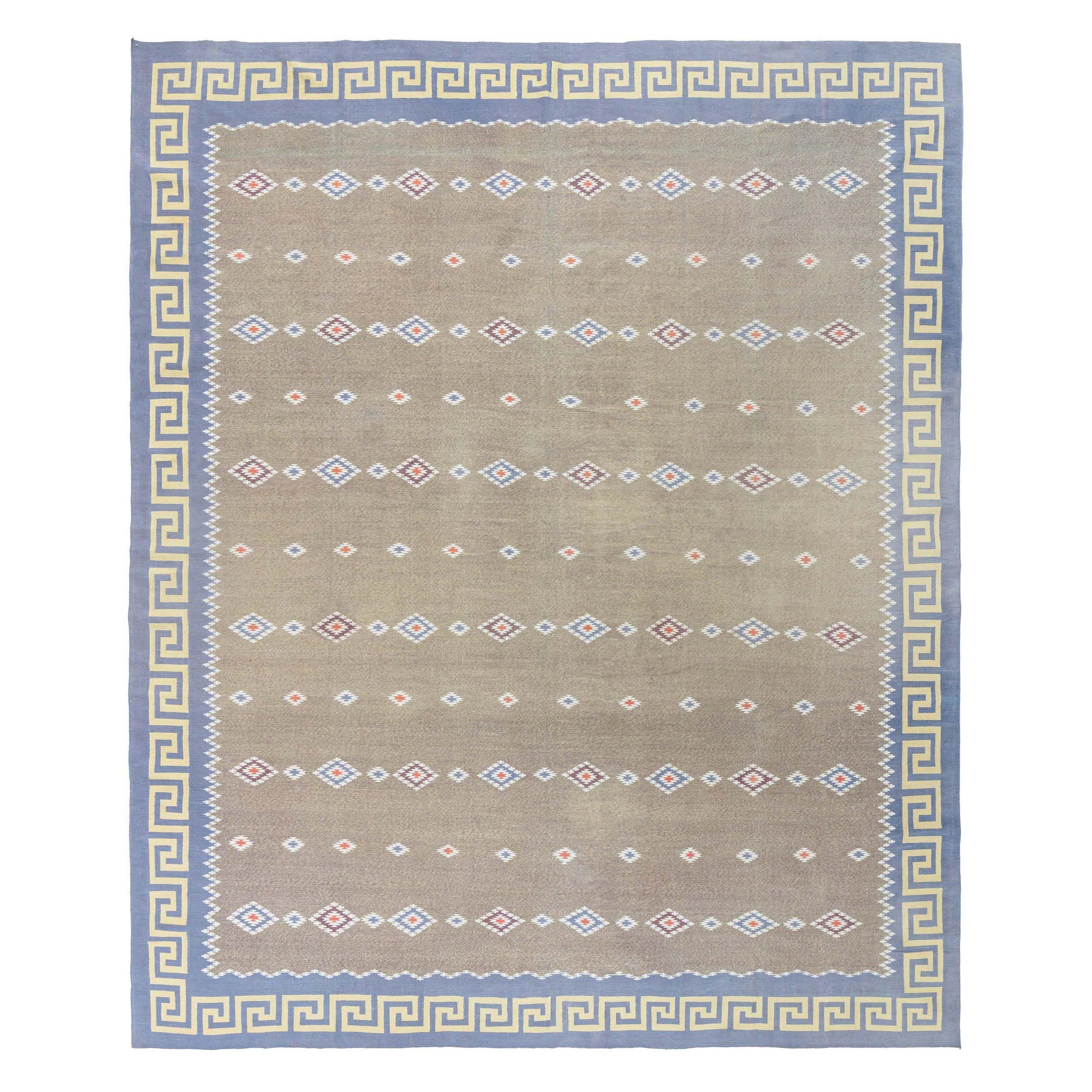 Tapis Dhurrie indien vintage Doris Leslie Blau en vente