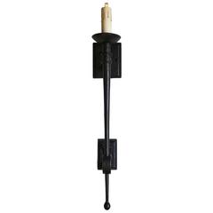 Traditional Torchiere Wrought Iron Interior Sconce Spanish Colonial Influence