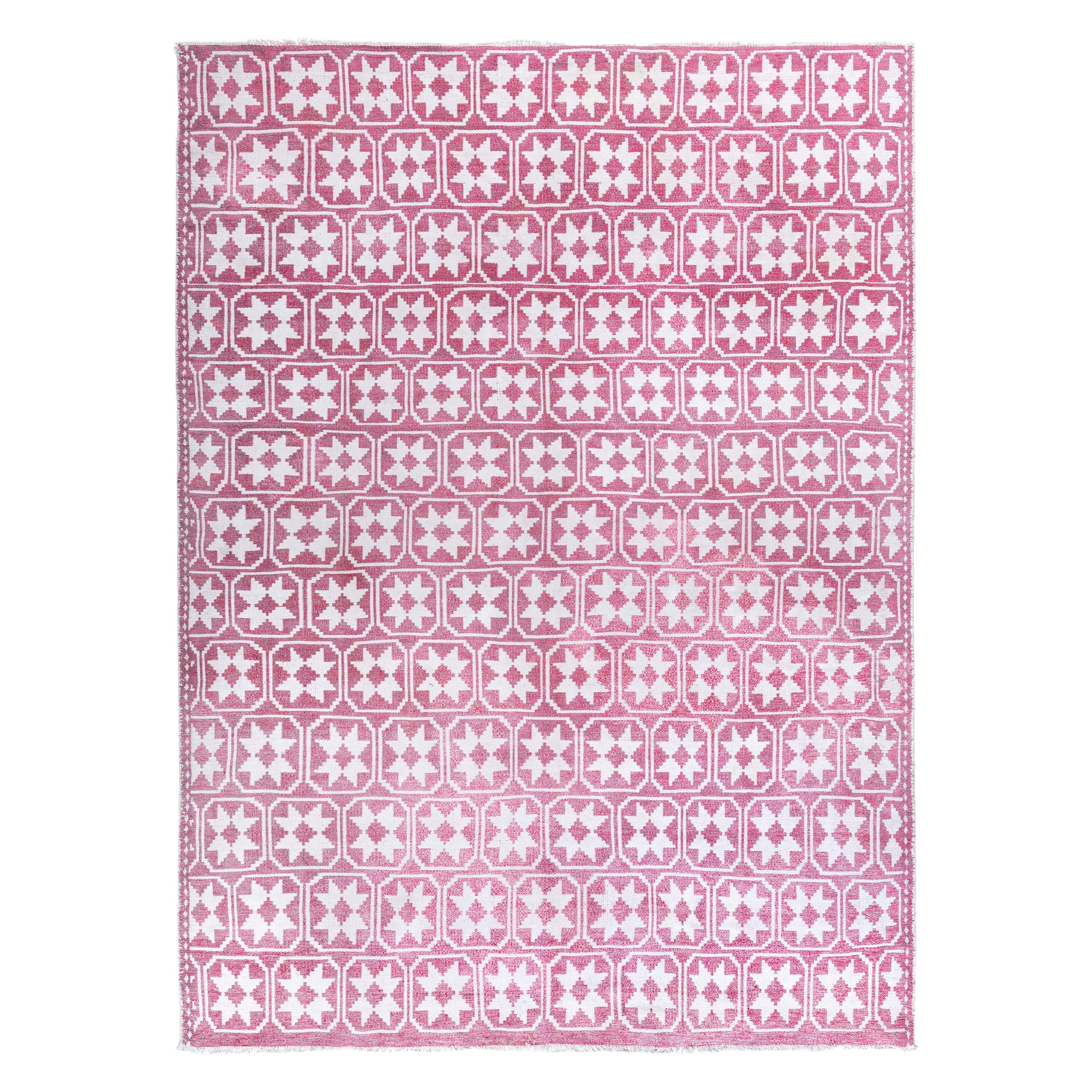 Doris Leslie Blau Reversible Indian Cotton Agra Rug For Sale