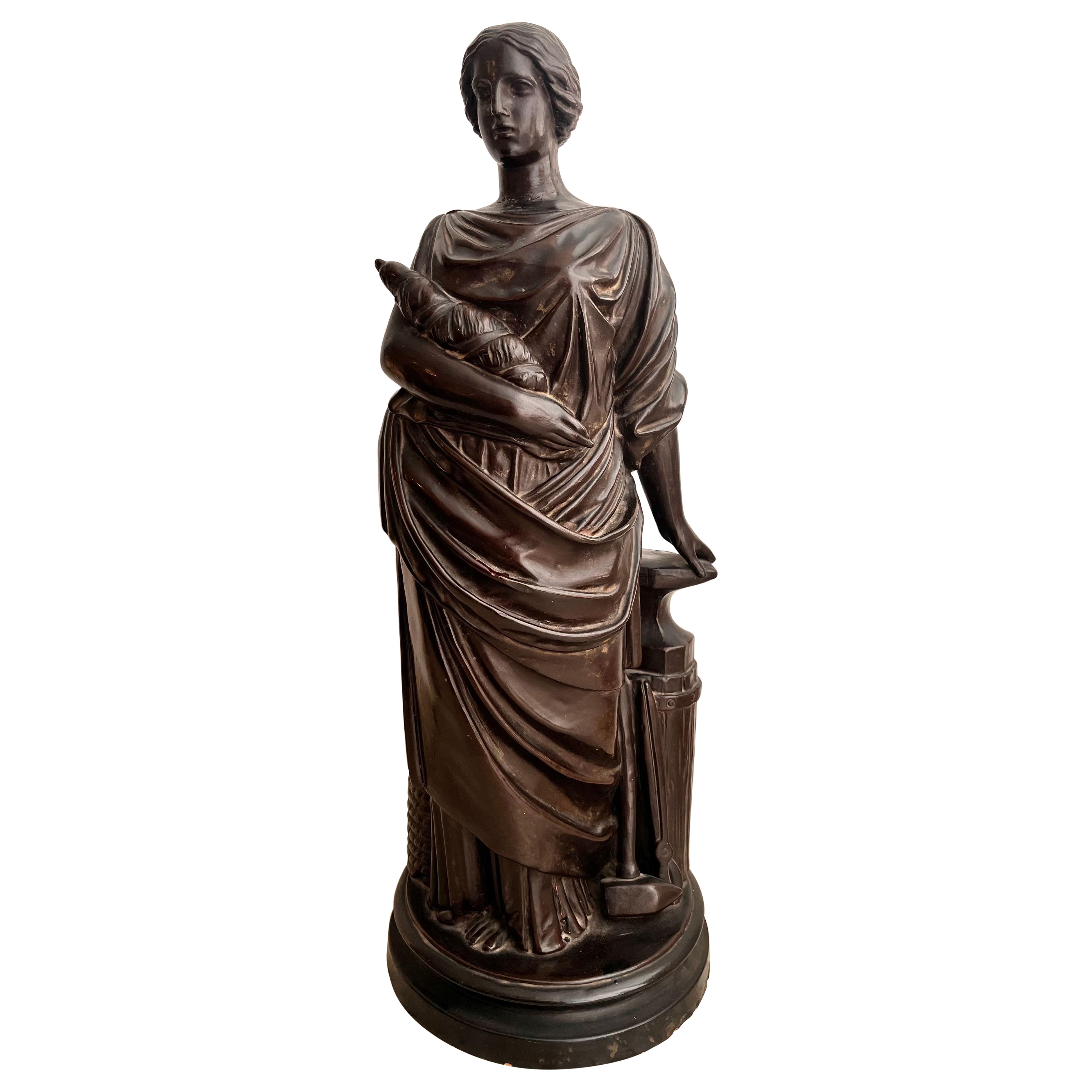 19th Century Patinated Terracotta French Sculpture