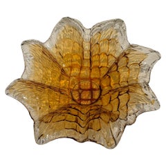 Cuenco de cristal soplado de Murano Venecia Cristal Ámbar