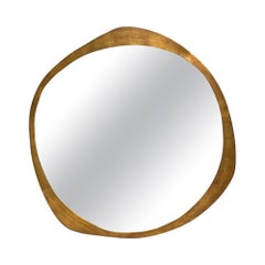 Contemporary, Organic Modern, Freeform Wall Mirror, Brass, 21st C.