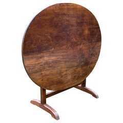 Large Antique French Oval Tilt-top Vendange Table