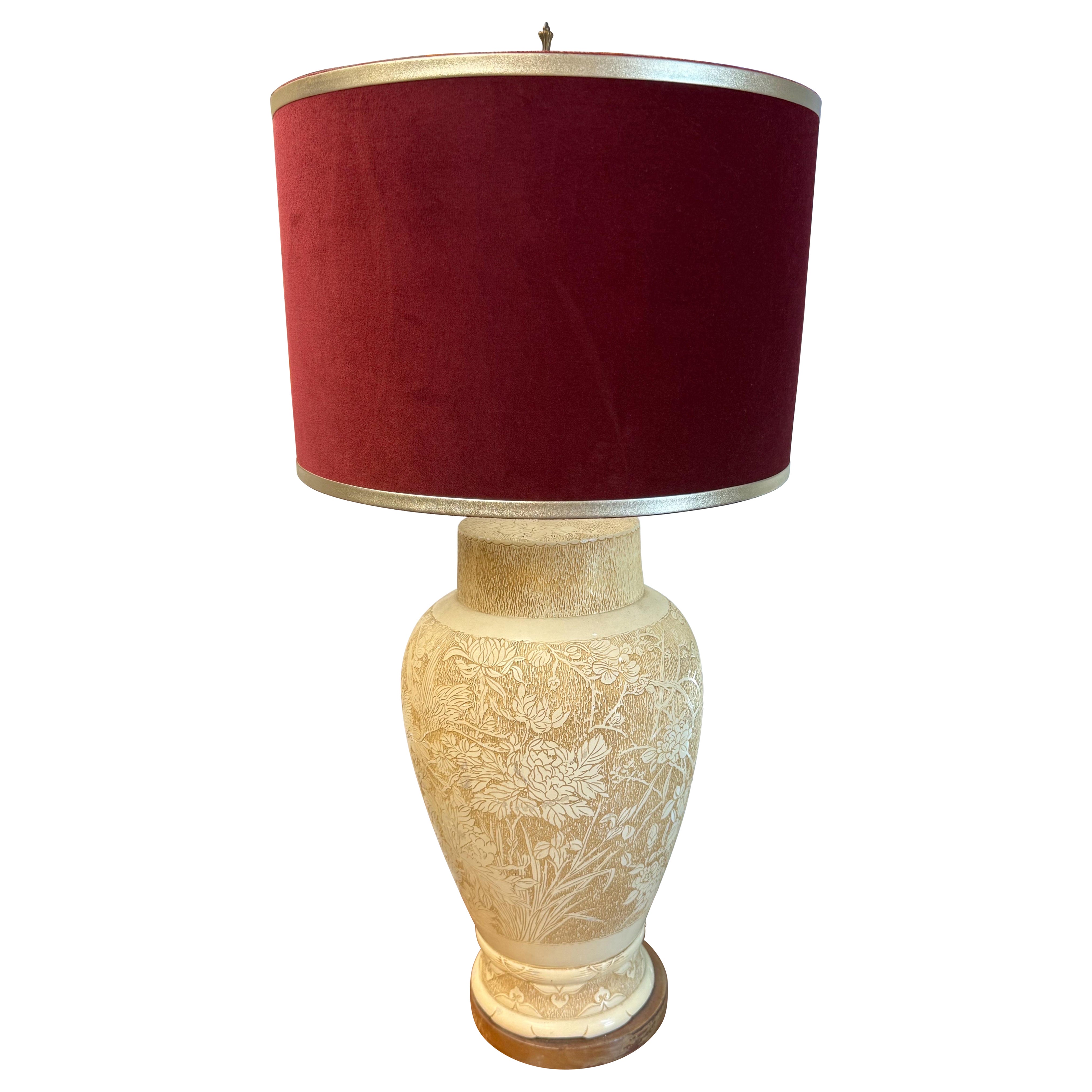 How do I clean Chalkware lamps?