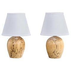 Designer svedese, lampade da tavolo, betulla Masur, Svezia, anni '60