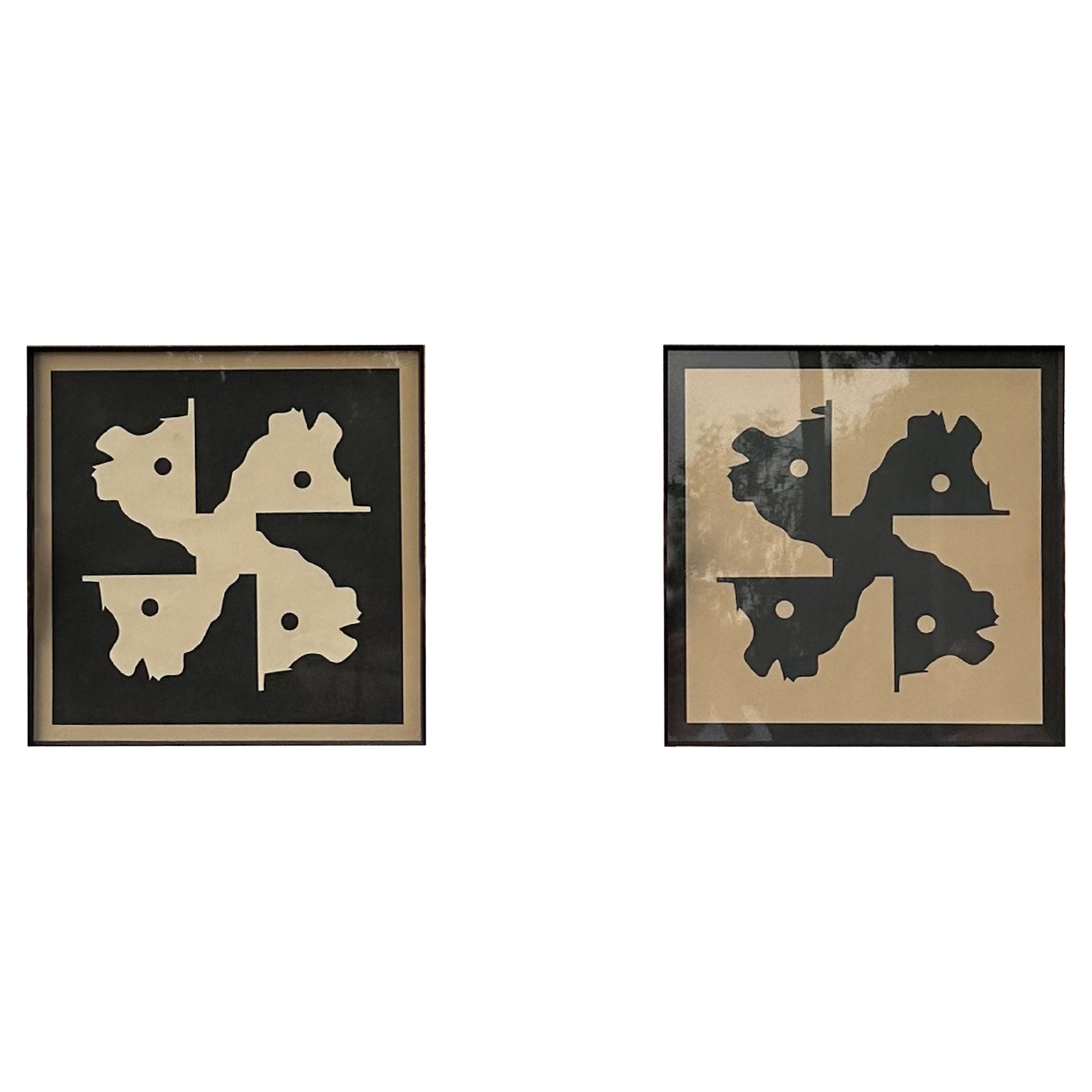 Juego de 2 obras de arte en espiral de WANAS