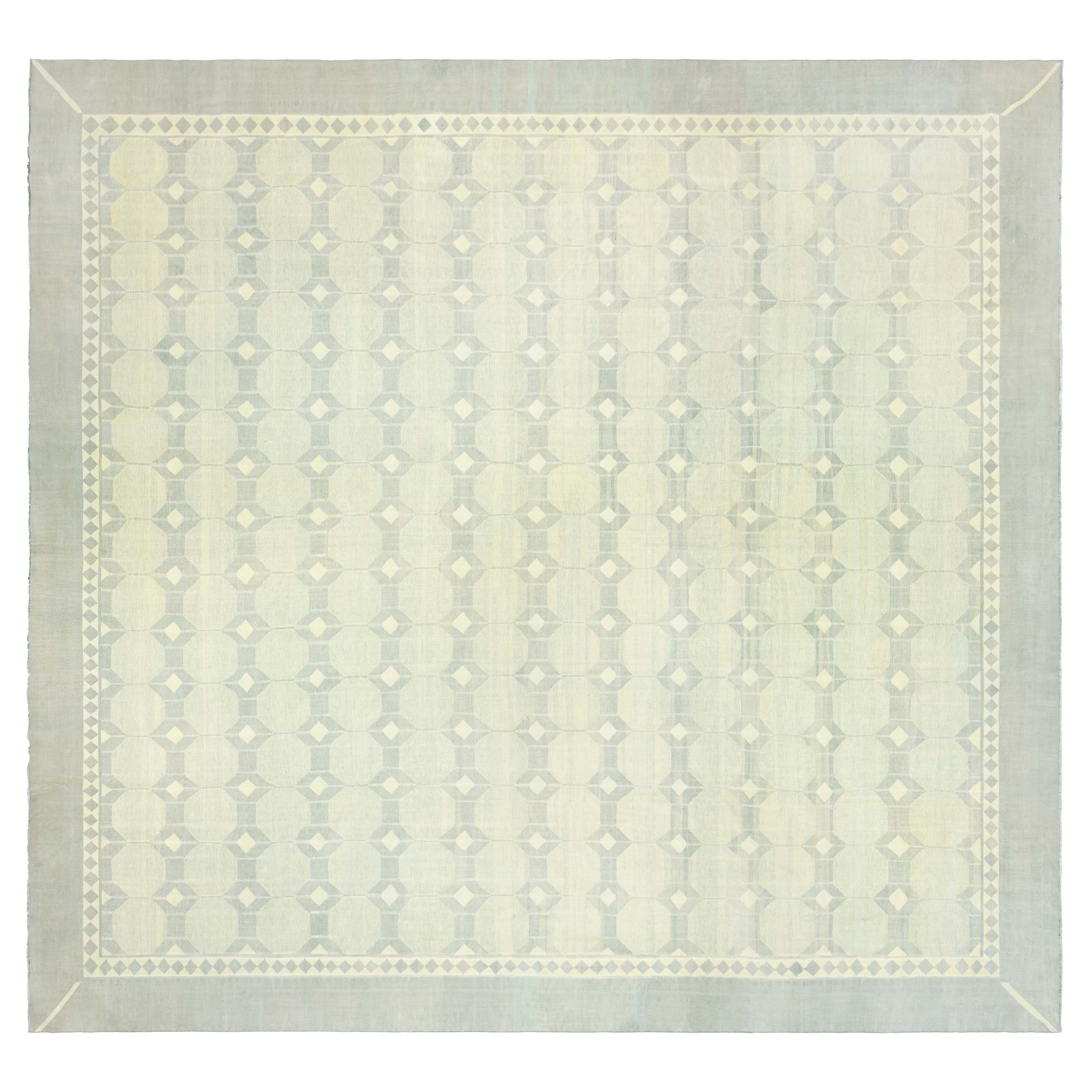 Alfombra Vintage India Dhurrie Verde Doris Leslie Blau