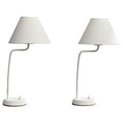 Hans-Agne Jakobsson, Table Lamps, Metal, Brass, Sweden, 1970s