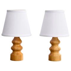 Schwedischer Designer, Tischlampen, Masur Birke, Schweden, 1960er Jahre