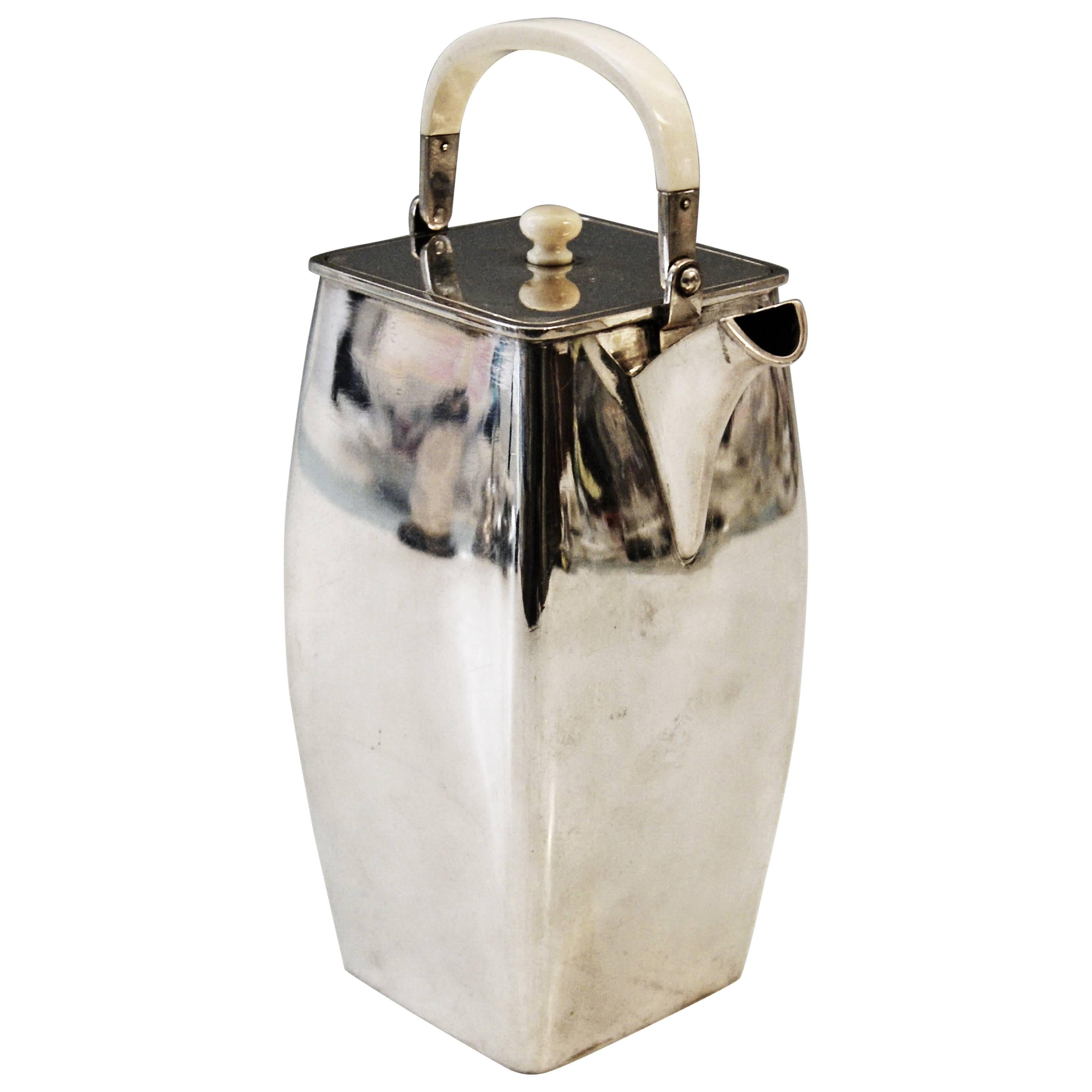 Silver Chocolate Lidded Pot with Handle by Frank Brothers Vienna, circa 1910 at 1stDibs