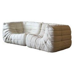 Ecksofa Togo von Michel Ducaroy für Ligne Roset aus Leder/Alcantara
