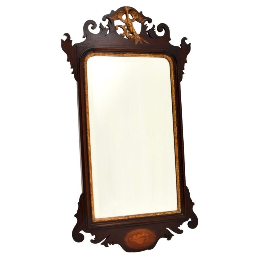 Antique Georgian Period Parcel Dorado Espejo