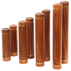Set von 8 skulpturalen Dumbbells aus Nussbaumholz von Kenko Studio, Deutschland