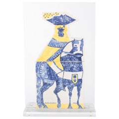 Modern Painting Sculpture by Luís Pinto Coelho in Tile