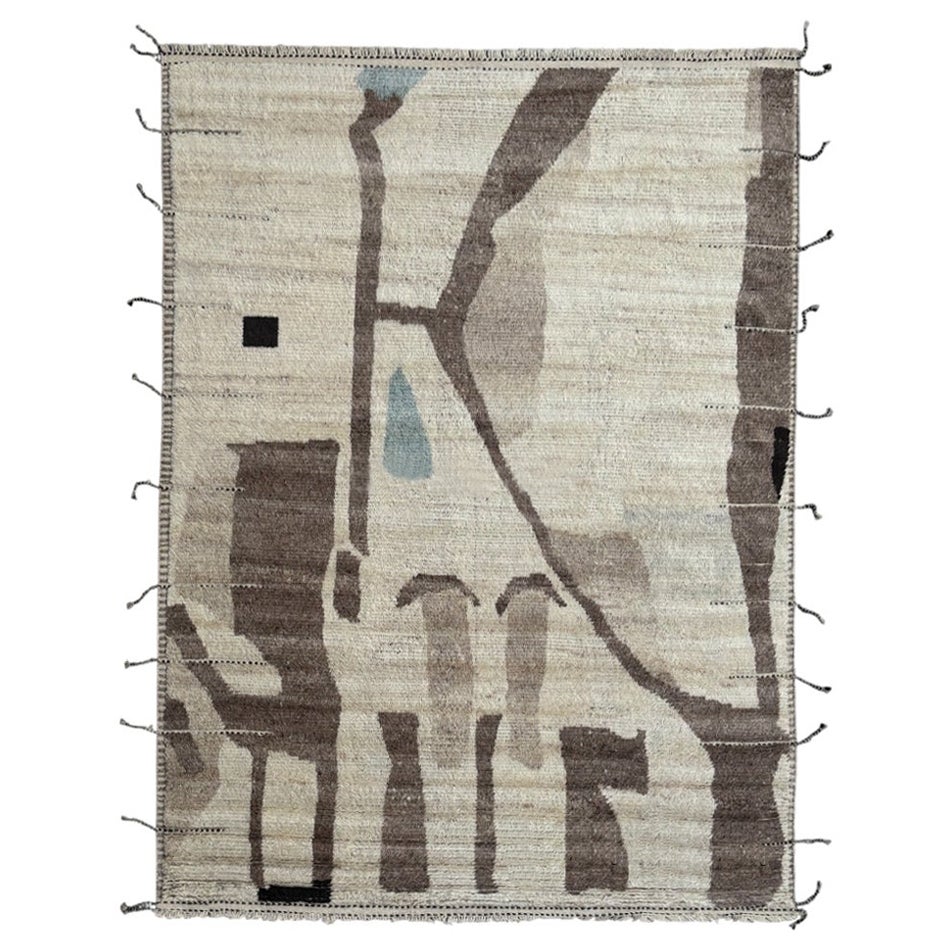 Tappeto marocchino 9x12 Ft annodato a mano, 100% lana. Opzioni personalizzate disponibili