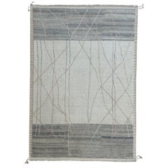 10x14 Ft Handmade Moroccan style Rug. 100% Wool. Modern Beni Ourain Carpet