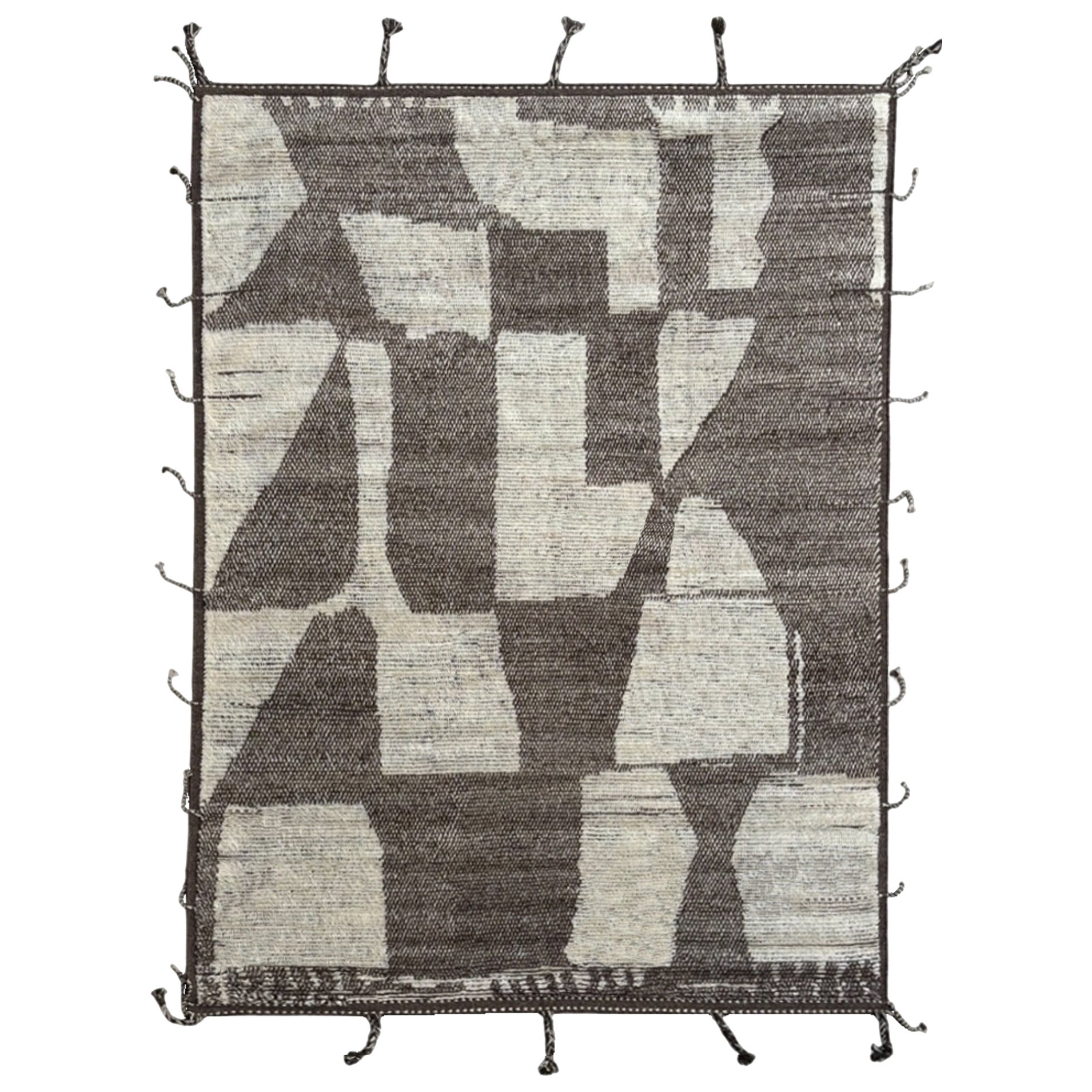 8x10 Ft Tapis de style marocain fait main, 100% laine naturelle. Options sur-mesure disponibles