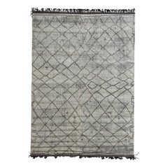 9x12 Ft Contemporary Moroccan Berber Rug. 100% Wool. Custom Options Available