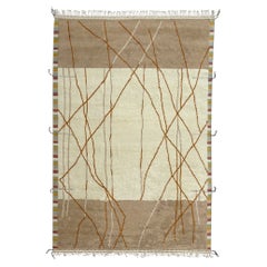 10x14 Ft Modernity tapis de style marocain fait à la main, 100% laine. Options sur-mesure disponibles
