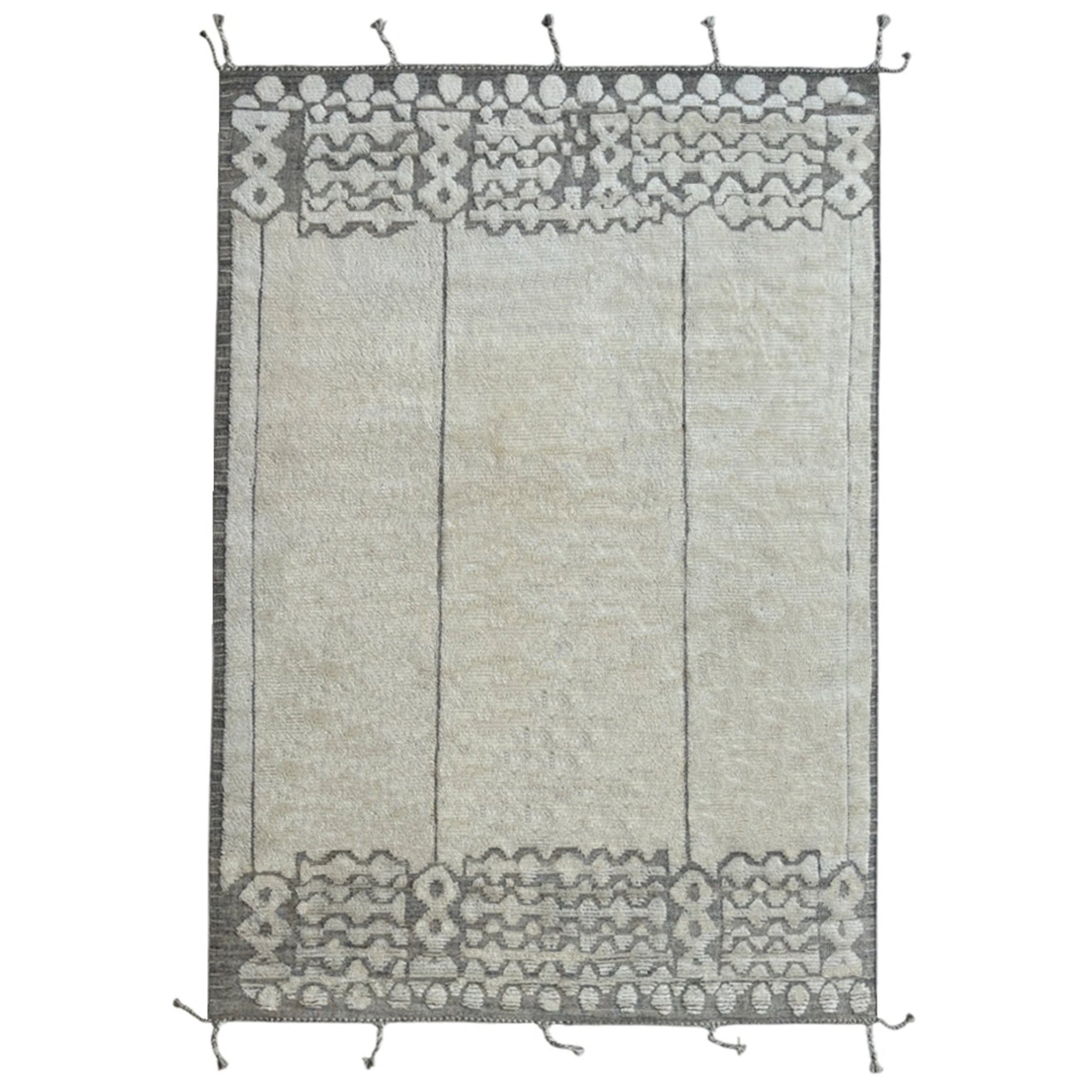 Tapis berbère 9x12 Ft The Modernity Moroccan Design. 100% laine. Tapis Beni Ourain