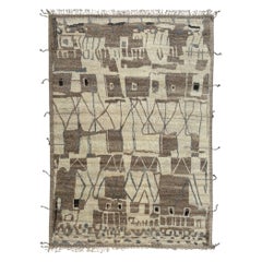 10x14 Ft Tapis artisanal de style marocain. Laine entièrement naturelle. Options sur-mesure disponibles