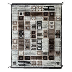 8x10 Ft Modern Moroccan Design Berber Rug. All Wool. Handmade Beni Ourain Carpet