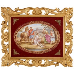 Targa ovale di Royal Vienna Porcelain del XIX secolo