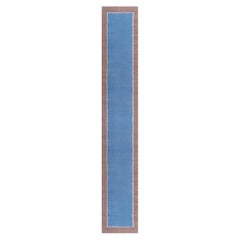 Doris Leslie Blau Vintage Indian Dhurrie Blue Brown Runner