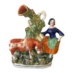 Antique Victorian Staffordshire Flatback Figure