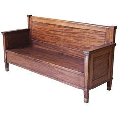 Neo-Gothic English Bench in Cuban Mahogany 