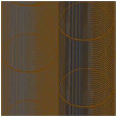 Art Deco Inspired Brown and Grey Wallpaper: Des Cercles Tobacco Leaf