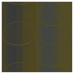 Art Deco Inspired Green & Yellow Wallpaper: Des Cercles Autumn Yellow