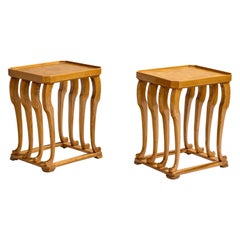 Baker Furniture, Mesas auxiliares, Madera, EE.UU., Década de 1980