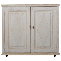 Antique Northern Swedish Gustavian Period Handmade Rustic Pine Sideboard