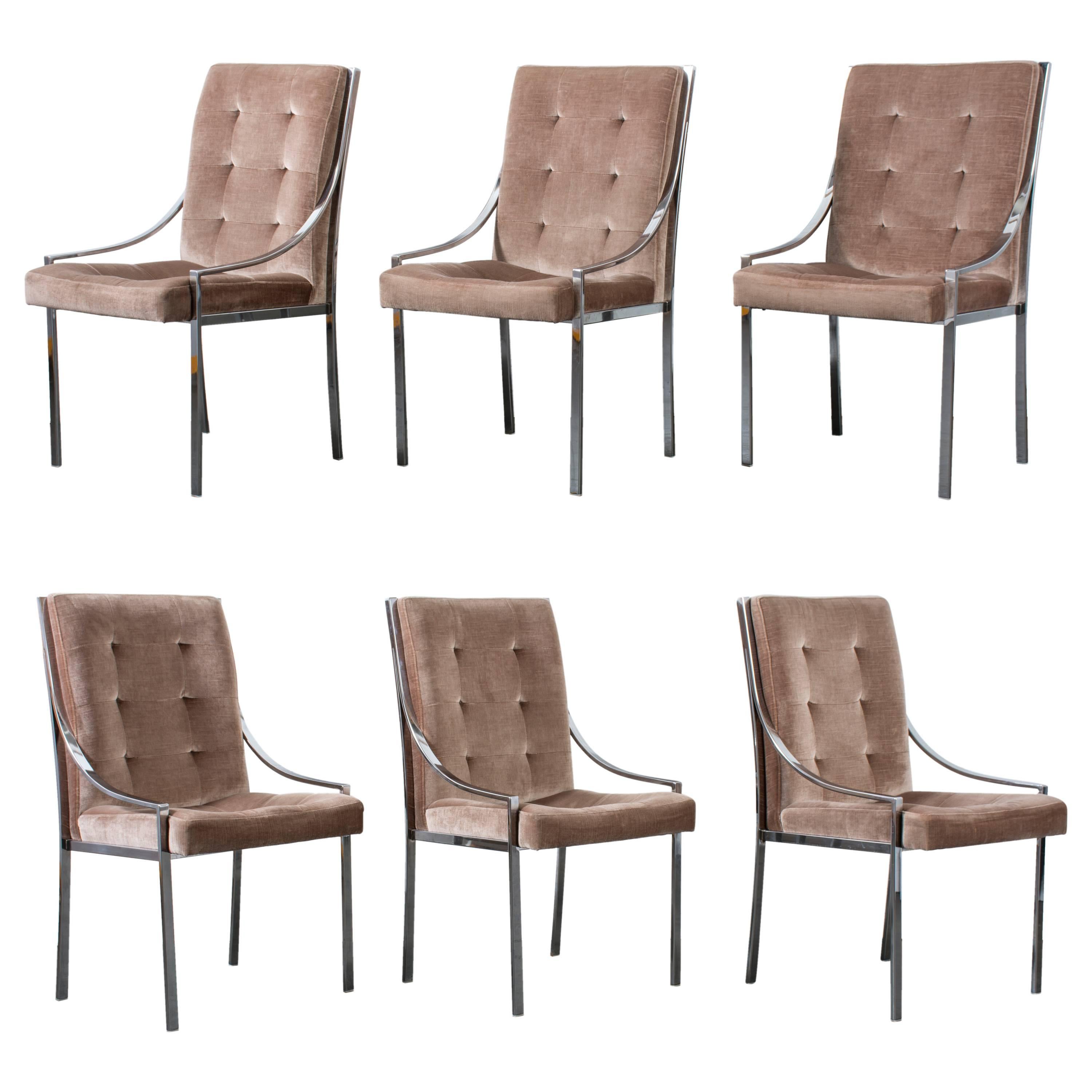 Set of Six Vintage Mid-Century Pierre Cardin Dining Chairs