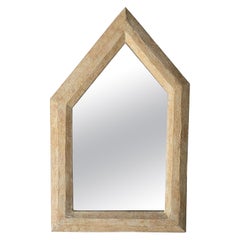 Minimalistischer asymmetrischer Wandspiegel aus Gipsguss, Vintage