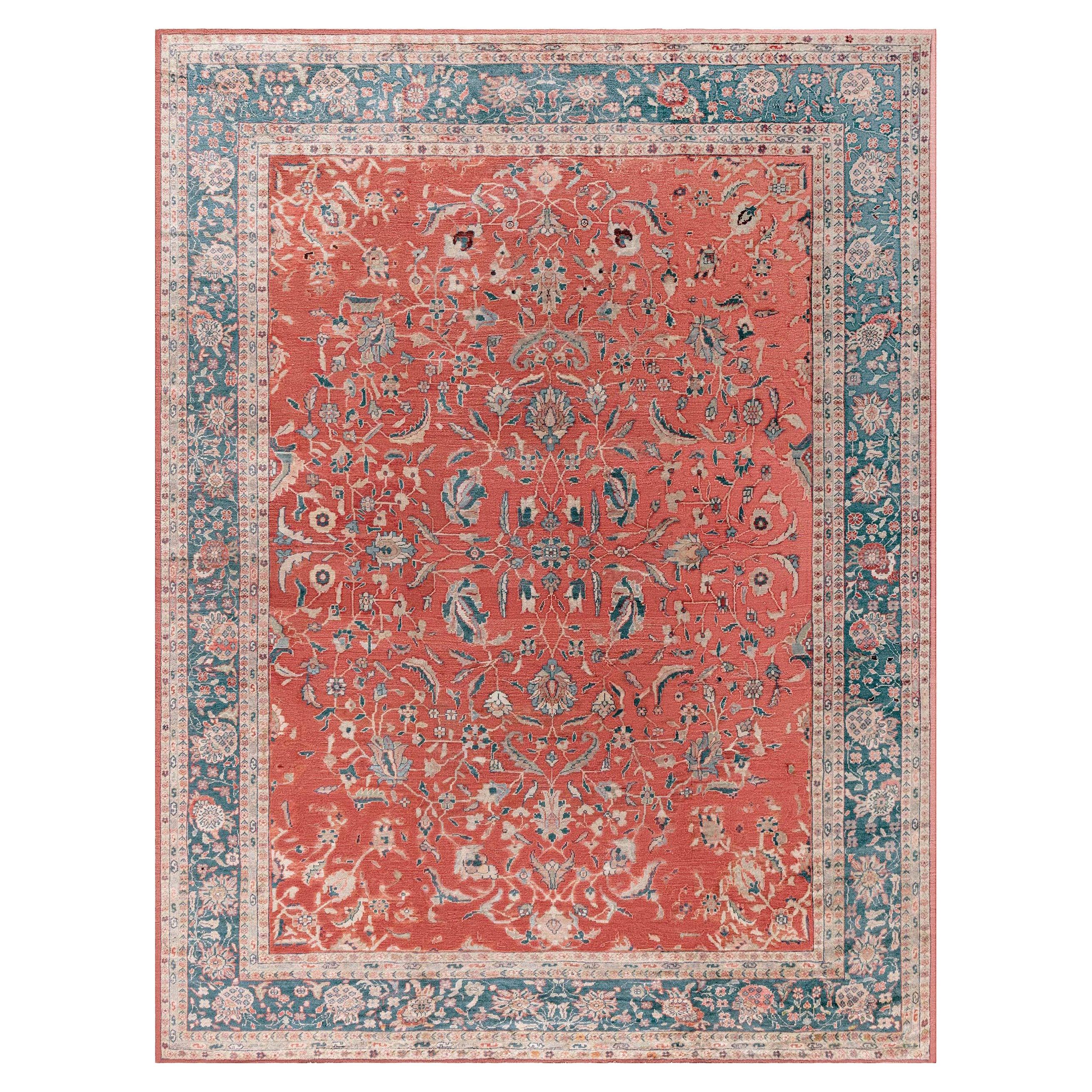Doris Leslie Blau Antique Persian Sultanabad Red Handmade Wool Rug