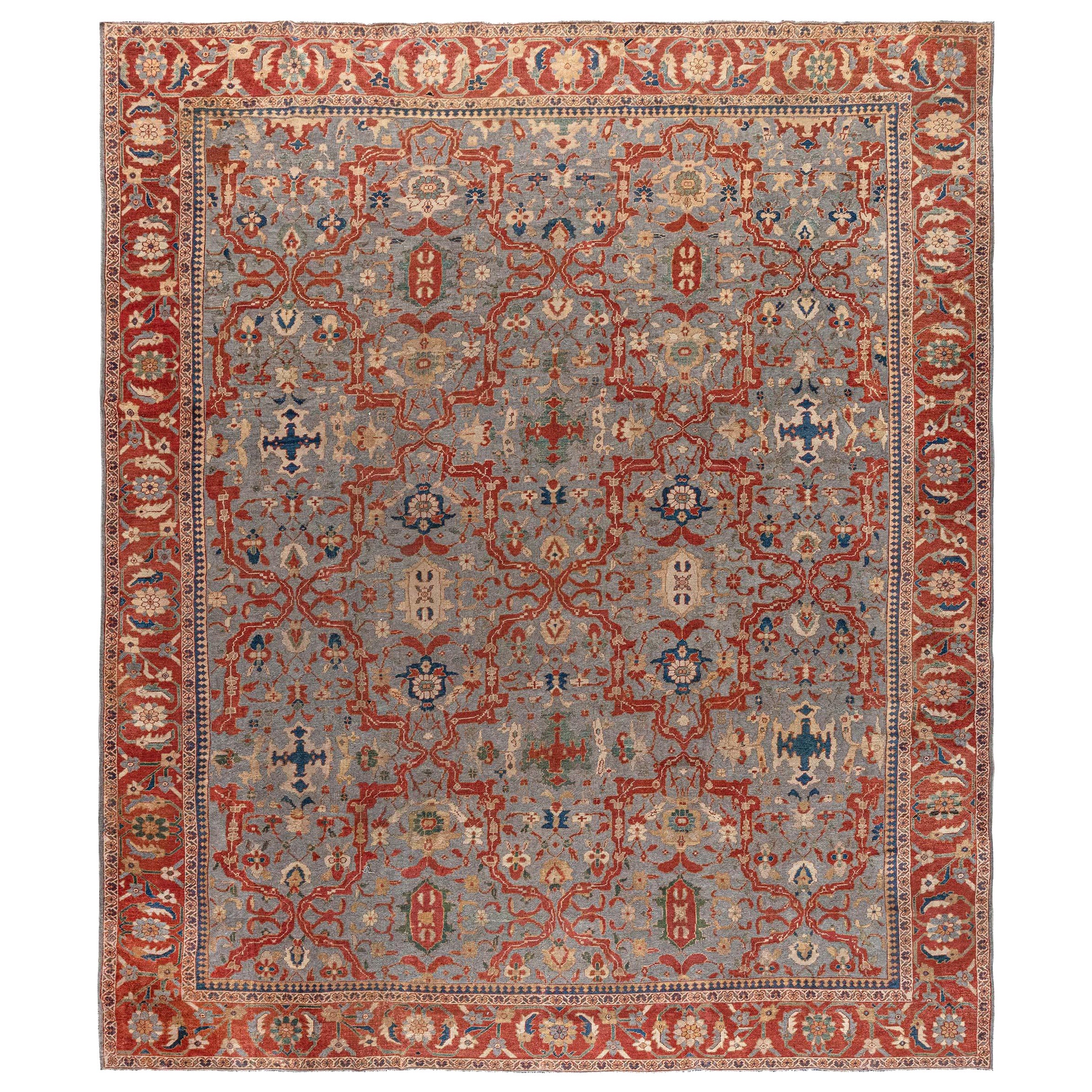 Doris Leslie Blau Antique Persian Sultanabad Rug For Sale