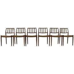 Danish Design Teakwood Dining Chairs by Niels Møller