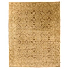 Tapis de sol persan Dorokhsh - Laine Brown Ivory Design - 75939