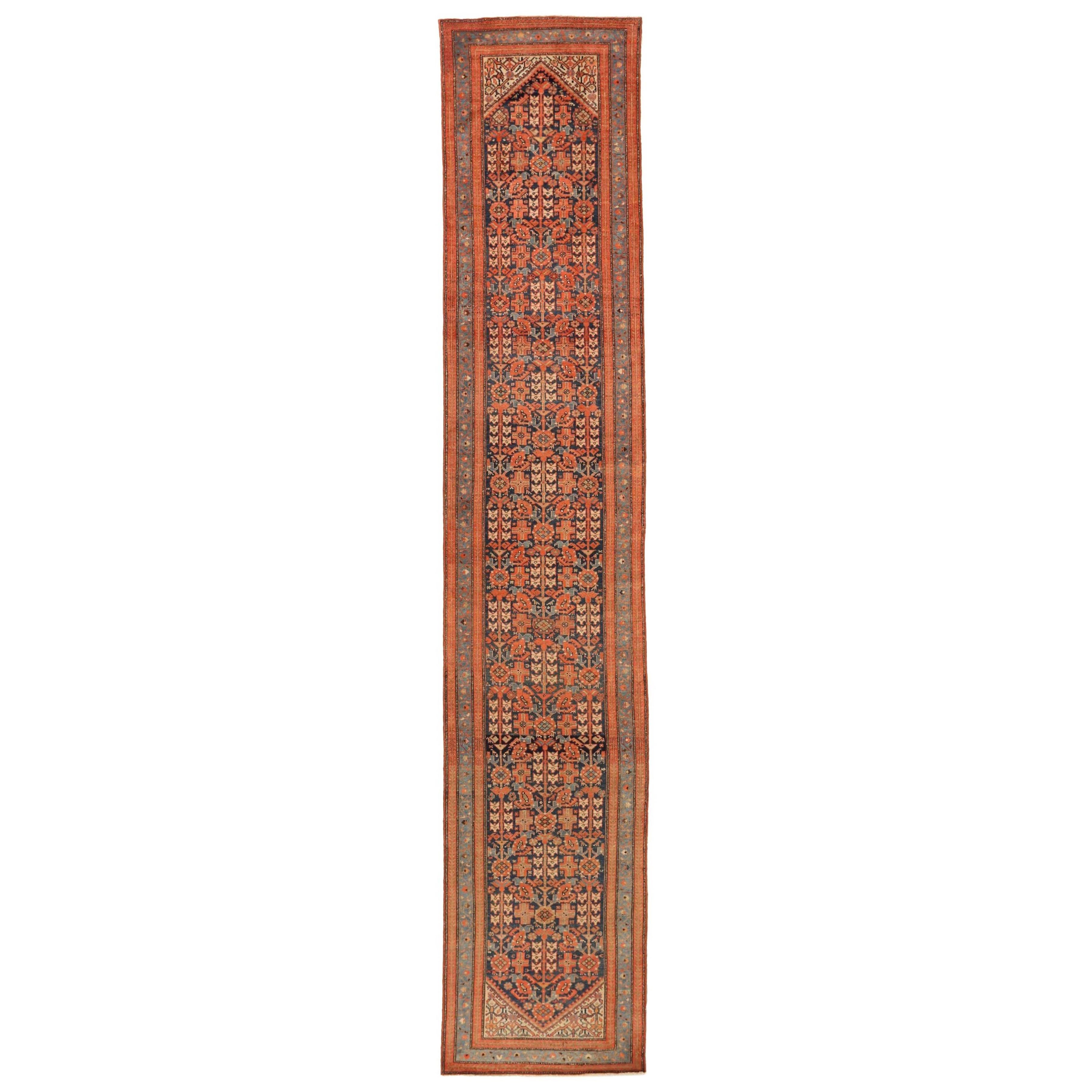 Tapis persan Malayer - Motif bleu ivoire rouge - 75959