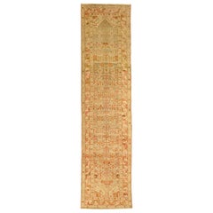Persischer Malayer-Läufer aus Wolle - Elfenbein, Rot, Taupe, Design - 75961